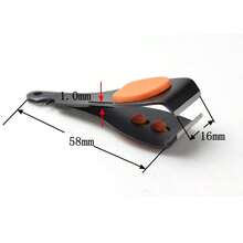 Topline Tackle 1pc Multi-Functional Stainless Steel Fishing Scissors, Fishing Line Cutter, Orange/ Color, With Retractable Clip