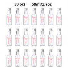 30/5/1pc 25ML-50ML Mini Plastic Liquor Bottle,Empty Bottles With Cap,Elegant Floral Decor Bottles, Can Be Used To Fill A Variety Of Liquids,Dried Blooms Decorative, Suitable For Putting In The Bag To Take Out Travelling,Weddings,Events Gift,Gatherings,Party,Birthday,Outdoor.