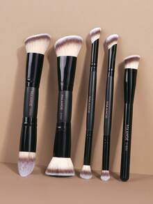 MAANGE 2/5/7/12pcs Professional Makeup Brush Set, Including Blush Brush, Foundation Brush, Powder Brush, Eye Shadow Brush, Highlighter Brush, Contour Brush, Halo Brush, Concealer Brush, Nose Shaping Brush, Suitable For Daily Makeup, Portable Travel Makeup Brush Set, Gift For Women/Girls, Makeup Brush Set, Makeup Brush Set, Makeup Brush Set, Complete Makeup Brushes, Makeup Brush Set, Complete Makeup Tools, Makeup Brush Set, Makeup Brush Set, Makeup Gift Set - Black - View 5