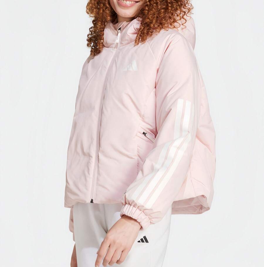 Adidas Women's Loose Warm Outdoor Down Jacket - Pink - View 1