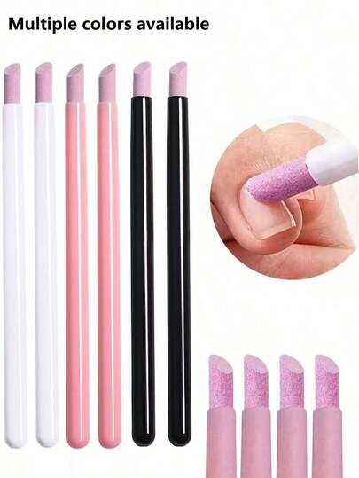 5pcs Quartz Cuticle Pusher - Odorless Manicure Care Tool, Creates Smooth Edges, Nurtures Healthy Nails, Pink Quartz Stone Tips, Easy-Grip Handle, Suitable For Manicure And Pedicure, Manicure Tools, Back To School Essential, Nail Care Supplies, Applicable For Fake Nails