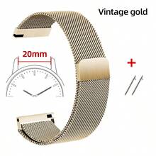 1 件男女通用磁扣米兰环不锈钢表带，兼容三星 Galaxy Watch 6/5/4、手表、手表、22 毫米 20 毫米 18 毫米 - 平口磁吸米蘭帶 - 查看 23