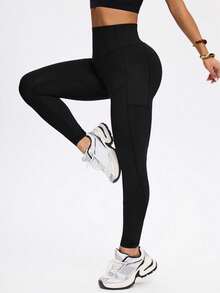 Women's Tummy Control & Lifting Pants With Pockets - Slimming, Sexy, Breathable & Comfortable Versatile Leggings - 1pcs(black) - 查看 3