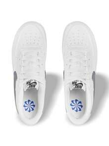 Nike 空军一号低帮 白/黑 - 白色/黑色-超皇家-峰頂白色 - 查看 5