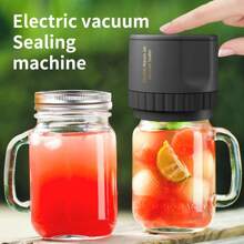 Cordless Mason Jar Vacuum Sealer, Wide Mouth & Regular Mouth Compatible, Ideal For Food Storage & Fermentation