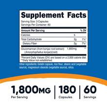 Nutricost Glucomannan 1,800mg Per Serving, 180 Capsules - Natural Fiber Source, Non-GMO, Gluten Free | Glucomannan Supplement, Dietary Fiber, Weight Management, Vegan, Premium Quality, Non-GMO, Gluten Free, Nutricost - 其他 - 查看 2