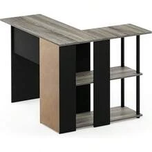 Furinno Descrito para computadora portátil portátil para el portátil para el HOGAR, Americano/Negro - Roble francés gris/negro. - Ver 11