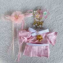 [Strój + nakrycie głowy + naszyjnik] 17 cm lalka LABUBU tradycyjny chiński strój Hanfu, autentyczna wersja 1/2/3, odpowiednia na wiosnę/jesień, zawiera zestaw kostiumów Hanfu dla LABUBU