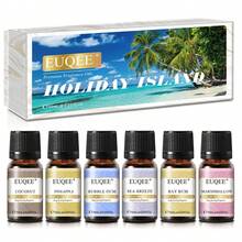 Set de regalo de aceites esenciales EUQEE, Set de 6 piezas/12 piezas de aceites esenciales de aromaterapia, Set de aceites con aroma a frutas, Adecuado para difusor, aromaterapia, velas, jabón, Múltiples tamaños disponibles, Set de regalo de aceites esenciales premium - Múltiples aromas - Ver 12