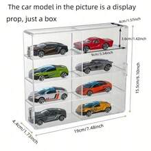 4pcs 1/64 Scale Matchbox Car Model Display Box Can Hold 32 Toy Cars Storage Box, Dustproof, Transparent Matchbox Toy Car Display Box
