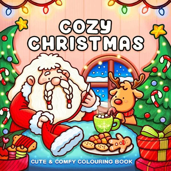 Cozy Christmas: Whimsical Holiday Coloring For Adults -- Color Your Stress Away With Cookie Bakes, Reindeer Cuddles & Christmas Hues,Back To School.School Supplies,Drawing & Painting, Halloween, Christmas