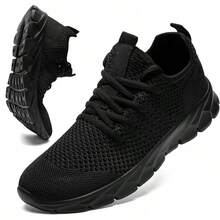 Lightweight Breathable Women's Tennis Shoes For Gym Workout - 黑色 - 查看 12