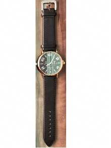 Men's Luxury Casual Quartz Wrist Watch With Leather Strap - Rỉ Nâu - Xem 3