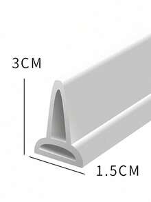 1 Roll Silicone Water Stopper For Shower - Easy Install Dry And Wet Separation Barrier, No Power Needed, White Flood Guard For Bathroom Bathroom Accessories Bathroom Tools