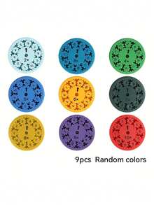 一套9个双面数学手指算术陀螺玩具（颜色随机）。这是一款寓教于乐的数学益智玩具，适合男孩女孩练习和锻炼算术技能。 - 彩色 - 查看 8