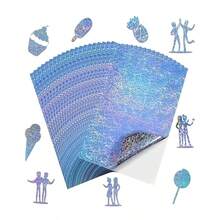 Holographic Printable Sticker Paper, Vinyl Rainbow Sticker Paper For Inkjet & Laser Printer, 10 Sheets Dries Quickly Waterproof Sticker Paper A4- 8.27 X 11.7 Inch - A4 - View 9