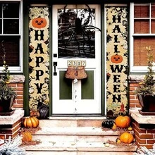 One Piece Halloween Porch Decoration Banner Made Of Polyester Fiber, Featuring 'Trick Or Treat' For Halloween Night Parties, Suitable For Home Front Doors, Courtyards, Farmhouses, Gardens, Outdoor And Indoor Welcome Signs. - Multicolor - View 3