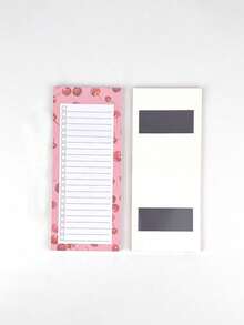 60张/包磁性便签本，大号购物清单、待办事项清单、提醒便签 - 强磁性背衬，水果图案，磁性撕取便签，小笔记本，每日计划本，签到便签，提醒清单，任务清单 - 彩色 - 查看 32