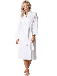 Turkish Cotton Waffle Knit Lightweight Kimono Robe - Quick Dry - Soft, Women - Multicolor - View 1