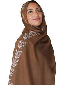 Watercolour Floral Printed Hijab Scarf Women Soft Modal Cotton Instant Hijab Wraps Shawls Long Scarves - Màu 12 - Xem 2