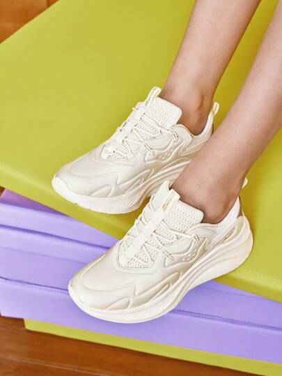  SKECHERS Fashion Casual Sports Retro Thick-Sole Elevated Sneakers, Suitable For Students, Birthday Gifts, Employees, Hiking, Trekking, Commuting, Comfortable Outdoor Running Shoes 117513