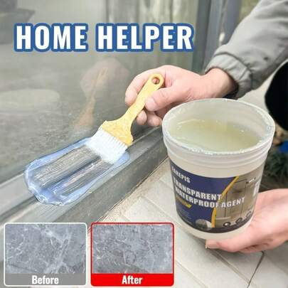 500ml 透明防水密封胶，RV 超强隐形密封胶 - 适用于 RV、汽车泄漏修补涂层、室内外使用、快干耐用