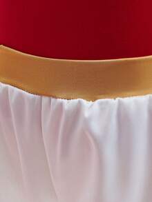 Zombier Flickdräkt Barn Nova Halloween Cosplay Cheerleader Mesh Topp Byxa Huva Jacka 3PC Uniform Outfits Barn Fancy Karneval Jul Födelsedagsfest Gåva - Vitt - Visa 6