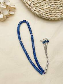 1pc 33pcs Cylindrical Glass Bead Tasbih, Elegant & Suitable For Men's Daily Wear - 33 Cylindrical Glass - View 6