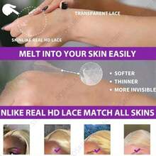 613# Blonde Straight 13*4 Transparent Lace Front Wig, 200% Density, Pre-Trimmed Pre-Bleached Mixed Wig, Suitable For Women With Natural Hairline And Baby Hair, 613# - S613 - View 8