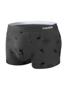 Quần lót nam Boxer 4 chiếc/gói, Quần lót vuông cho thanh thiếu niên, Quần đùi thể thao rộng rãi thoải mái cỡ lớn - Nhiều màu - Xem 4