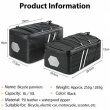 NEWBOLER NEWBOLER Bicycle Rear Seat Bag MTB Bike Rack Bag Trunk Pannier Cycling Large Capacity Waterproof Travel Bag With Rain Cover