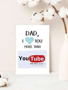 1pc Cute Father's Day Card For Dad Father Stepfather, Funny Daddy Birthday Card For Him, Gift For Fathers Day, Humor Birthday Card For Dad Father StepFather Grandpa - Multicolor - View 4