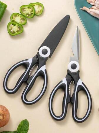 1 件重型不锈钢多用途超锋利实用剪刀，包含海鲜剪刀作为免费礼物