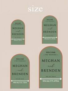 定制“欢迎参加我的婚礼”婚礼装饰水晶转印贴纸，可定制新郎新娘姓名和婚礼日期。定制婚礼座位安排贴纸 - 婚礼标志装饰 DIY 婚礼贴纸 - 座位安排欢迎镜面贴纸 - 彩色 - 查看 7