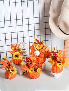 1pc Plastic Vase Nordic Style Faux Ceramic Flower Vase Flower Pot Dried Flower Vase Shatter-Resistant Flower Basket Fresh Flower Container Suitable For Wedding Decor Home Bedroom Ornament Hotel Decoration - Multicolor - View 8