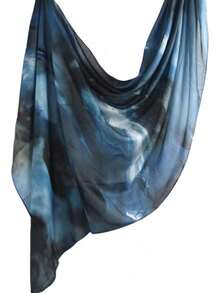 Watercolour Floral Printed Hijab Scarf Women Soft Modal Cotton Instant Hijab Wraps Shawls Long Scarves - Màu 19 - Xem 9