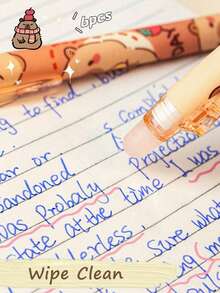 1pc/3pcs/6pcs Cute Cartoon Capybara Erasable Gel Pens, Random Pattern, Office/School Writing Gift Box Pens, Student Stationery Small Prize, Smooth Writing Quick-Drying, Daily Calligraphy Pen Tip, Learning Supplies, Birthday, Holiday, Party Gift, Capybara, Cute Stationery, Back To School - Multicolor - View 8