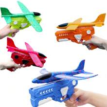 طائرة لعبة خارجية للأطفال من عمر 3-14 سنة، ألعاب رياضية خارجية للأولاد، طائرة زلاجة رغوية متحكم فيها بلمسة زر واحدة ذات طيران طويل، مناسبة لهدايا أعياد الميلاد والهدايا للأولاد