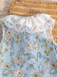 Newborn Baby Girls Cute Sleeveless Jumpsuit And Headband Set, Summer