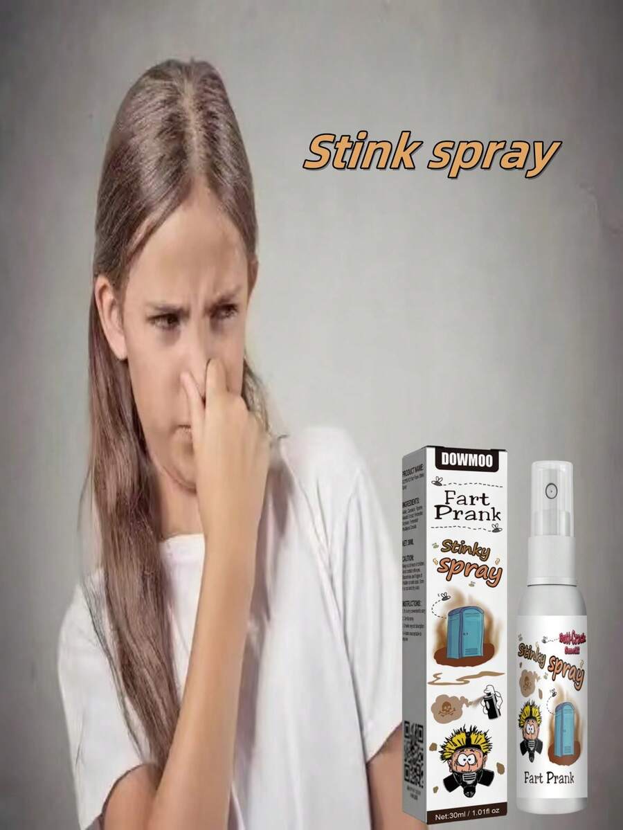 放屁喷雾 - 恶作剧持久气味娱乐堵嘴缓解压力液体喷雾玩具 - 彩色 - 查看 1
