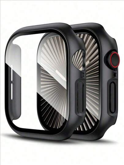 Transparent Single-Piece PC + Tempered Glass Integrated Watch Case Unisex Design | Scratch-Resistant & Drop-Proof Protection Compatible With Apple -Watch 38/40/41/42/44/45/46/49mm (Series Ultra, SE, 10-1) Sleek, Minimalist Protection With Crystal-Clear Visibility Apple- Watch Accessories | Screen Protector | Smartwatch Cover