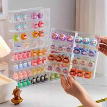 1 件多层小饰品展示架，卡通堆叠游戏架，积木零件盒收纳盒，8 格展示架，适用于家庭客厅办公室装饰，女士收纳整理器旅行节日必备秋季装饰秋季万圣节 - 無色 - 查看 2