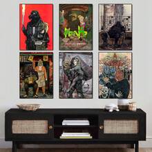 1 pieza Pintura en lienzo con imagen vintage de Dorohedoro, el clásico dibujo animado, para decoración de habitación o dormitorio, sin marco