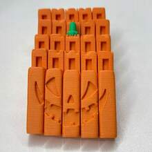 3D Printed Transformable Pumpkin Head, Halloween Funny Stress Relief Toy, Durable Square Shape Can Be Twisted And Stretched, Smooth Twisting Night Decor, Scary Surprise, Desk Office Stress Relief Gadget, Ghoul Gift