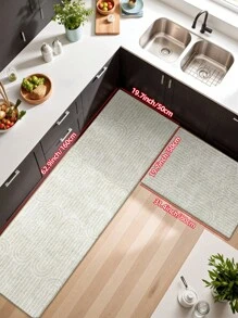 DAJIANG 1件装加厚绒面防滑底舒适地垫，适用于玄关、走廊、厨房等场所，可机洗，易于清洁，家居装饰，玄关装饰，浴室装饰，厨房地毯 - 彩色 - 查看 15