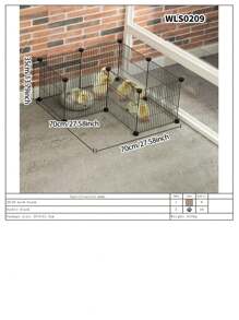 Large Size Cage, Home Use Breeding Pen, Chick Raising Enclosure, Rabbit Hutch With Anti-Escape Fence
