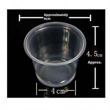 Candle Windproof Cup Romantic Wedding Outdoor Proposal Theme Party Plastic Windproof Cup Special Small Bottom Cup Plastic Disposable Tasting Cup Transparent Cup 50pcs/Set - Multicolor - View 10