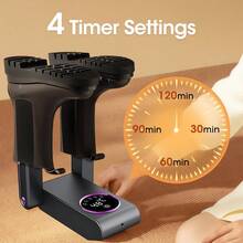 Hailicare Essiccatore per scarpe con 4 elementi riscaldanti PTC, temperatura costante a 48°C, 4 timer, sterilizzazione UV, pieghevole e telescopico