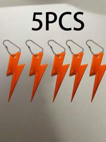 尖头闪电 PVC 反光吊坠钥匙扣 精致礼品 交通警示标志 背包挂饰