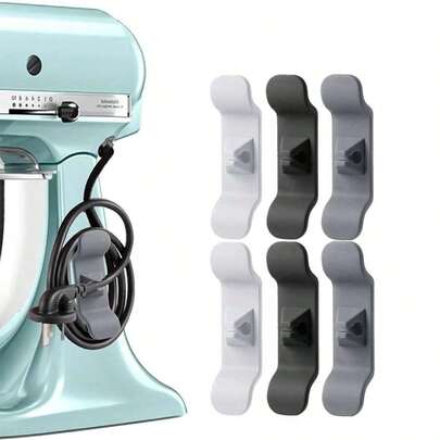 1/2/3/4pcs Cord Winder Organizer Appliance - Kitchen Appliance Cord Organizer Stick On, Cord Wrapper Winder Holder Appliance, Adhesive Cord Keeper Blender Mixer, Coffee Maker, Fryer,Kitchen AccessoriesHome Appliances Gadgets Tools Stuff Cooking
